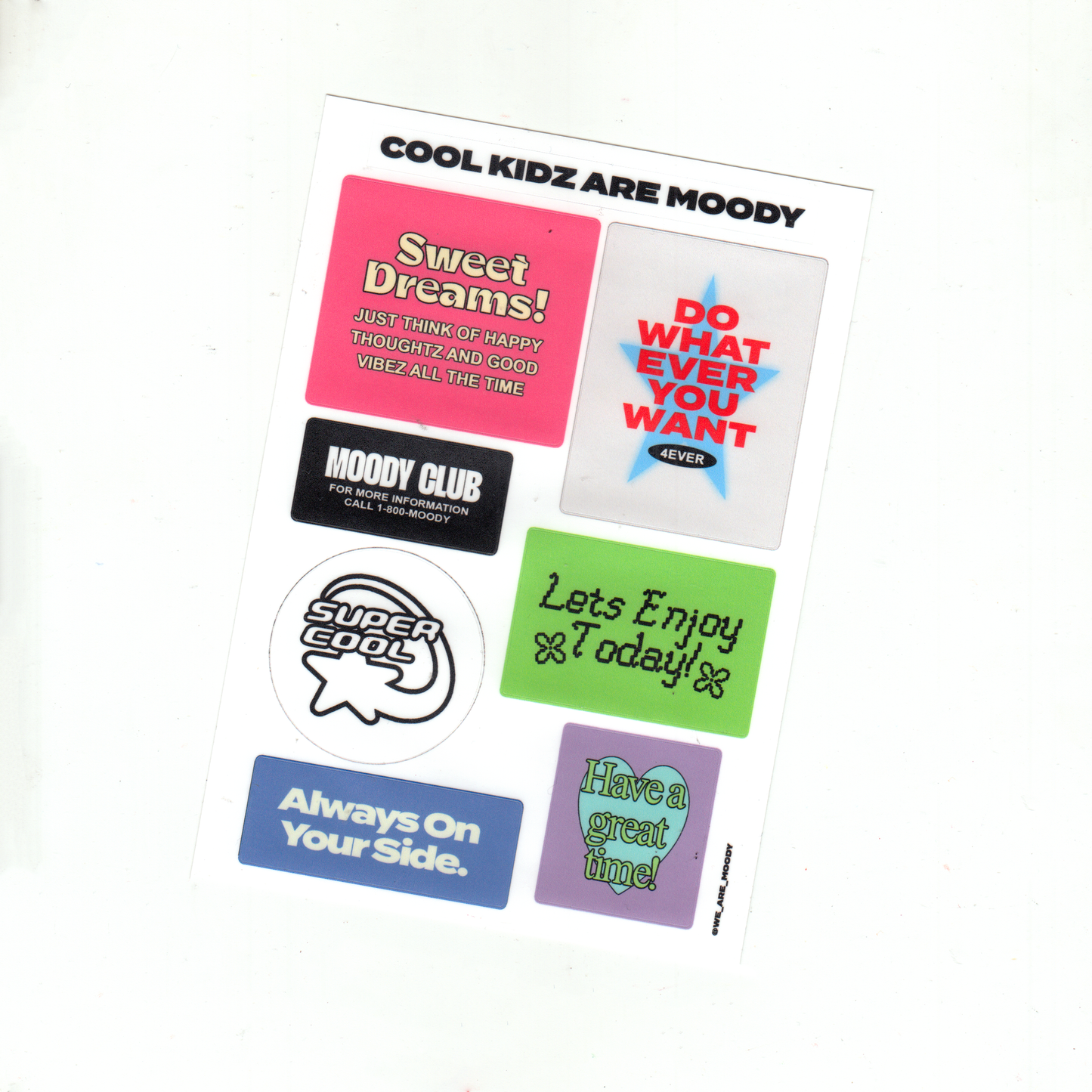 COOL WORDZ STICKER SHEET