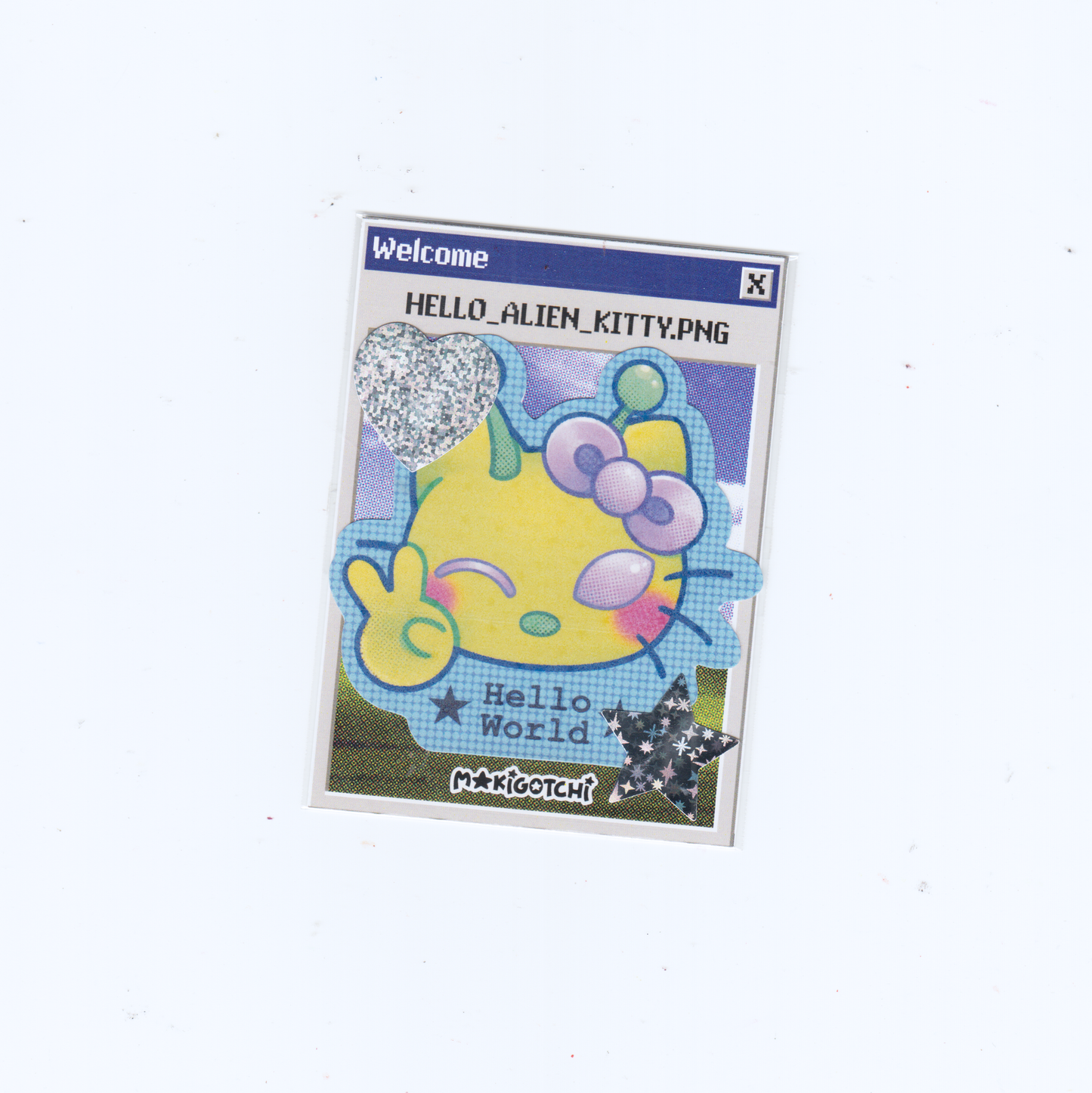 HELLO ALIEN KITTY STICKER