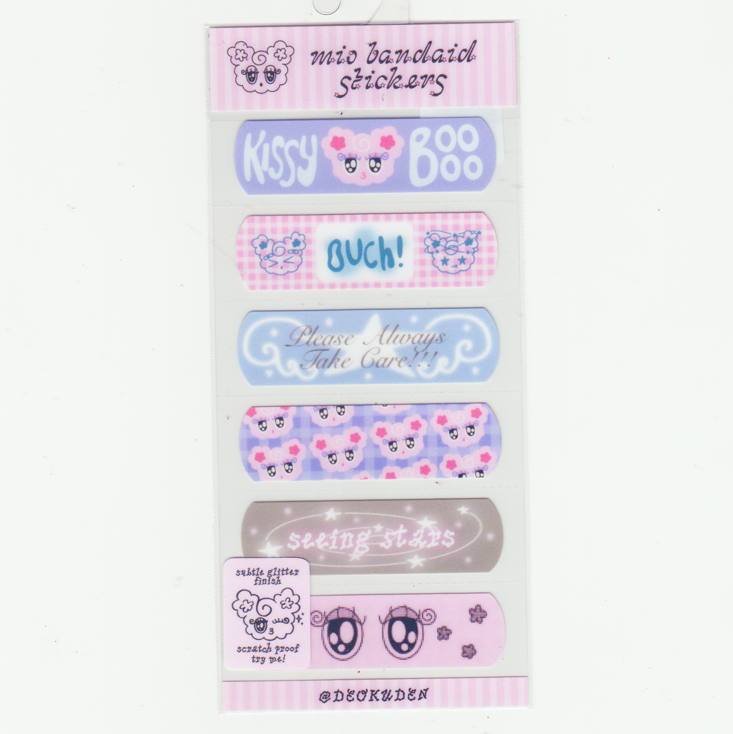 MIO BANDAID STICKER SHEET