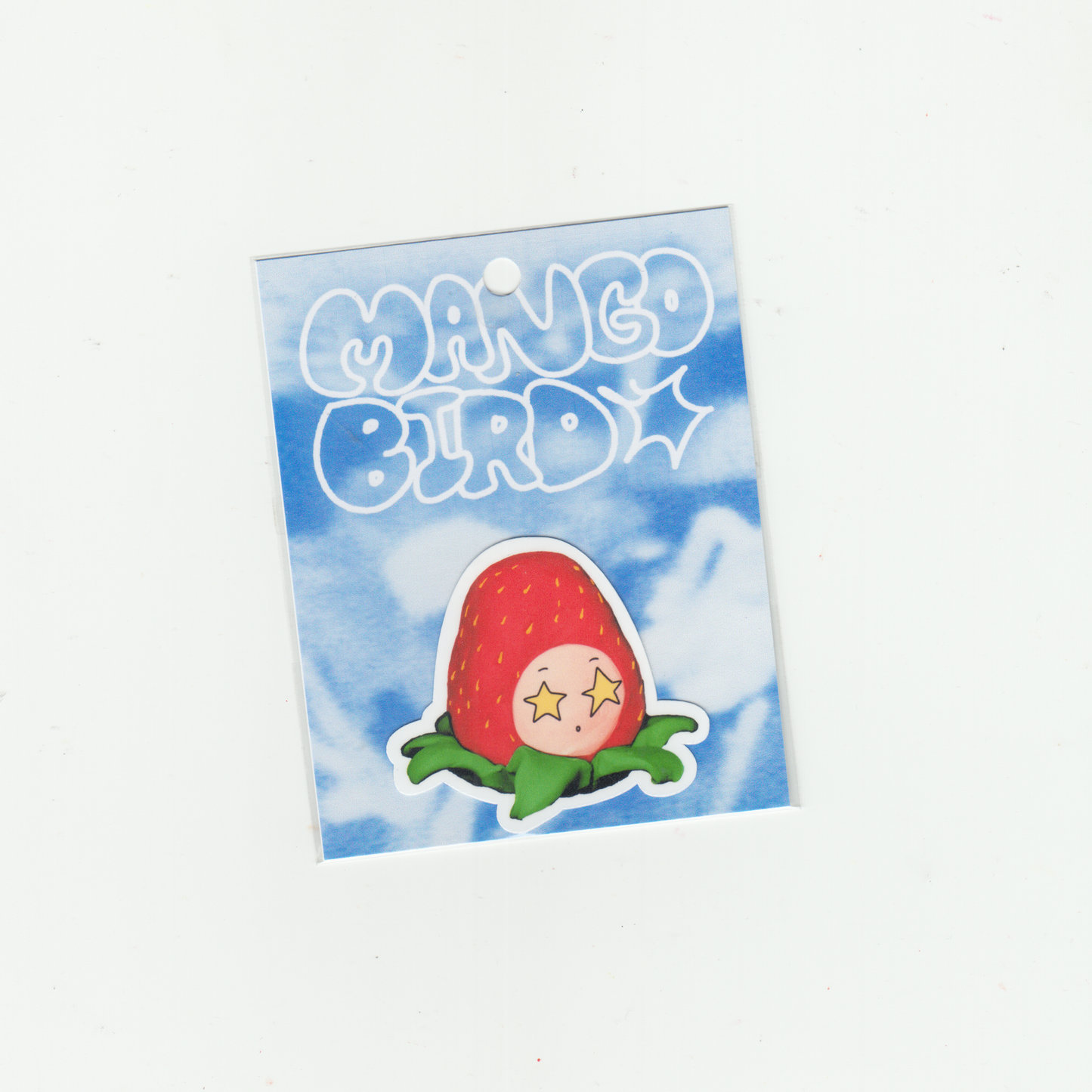 STRAWBERRY STAR EYES STICKER
