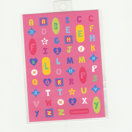 ALPHABET STICKER SHEET