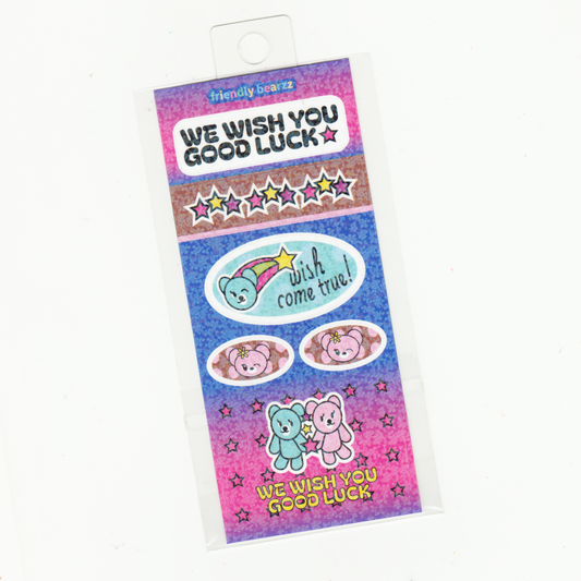 WISH BEAR STICKER SHEET