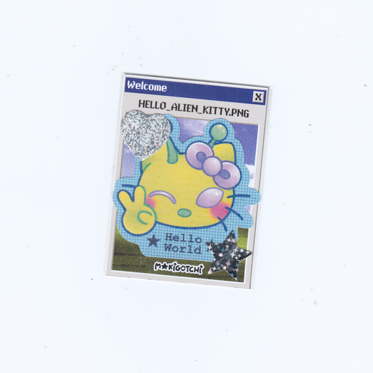 HELLO ALIEN KITTY STICKER