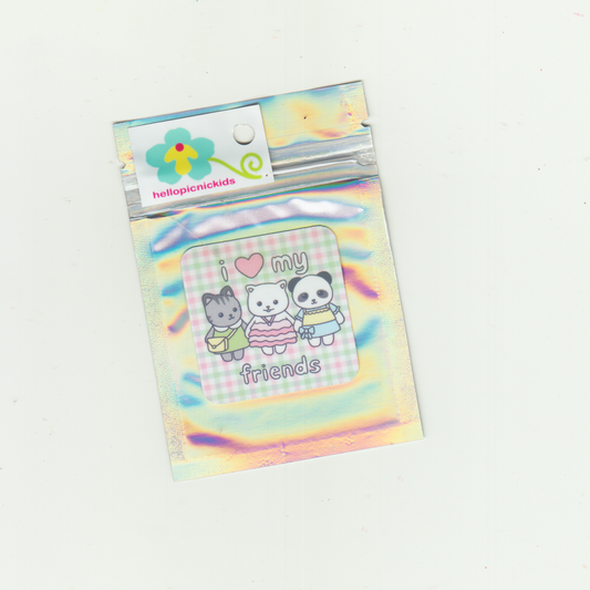 I LOVE MY FRIENDS STICKER