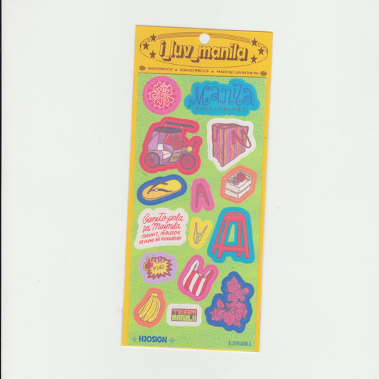 I LUV MANILA STICKER SHEET