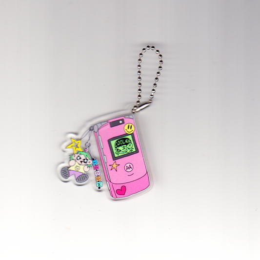 MOODY PHONE KEYCHAIN
