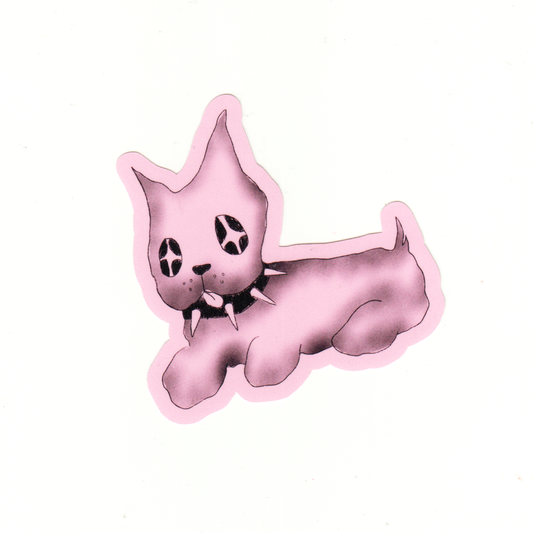 PINK DOG STICKER