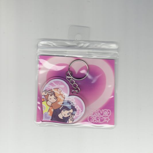 LOVE AND BERRY ACRYLIC KEYCHAIN