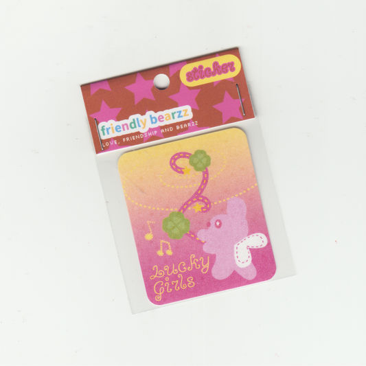 LUCKY GIRLS BUNNY STICKER