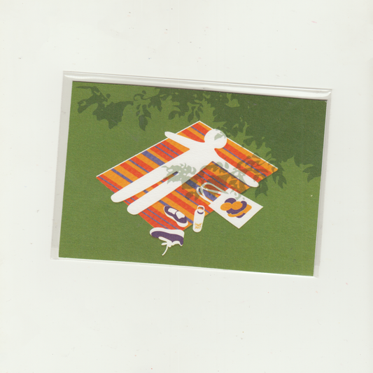 LYING IN THE SUNSHINE POSTCARD PRINT
