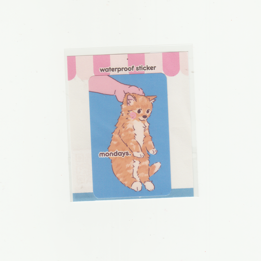 MONDAYS CAT STICKER