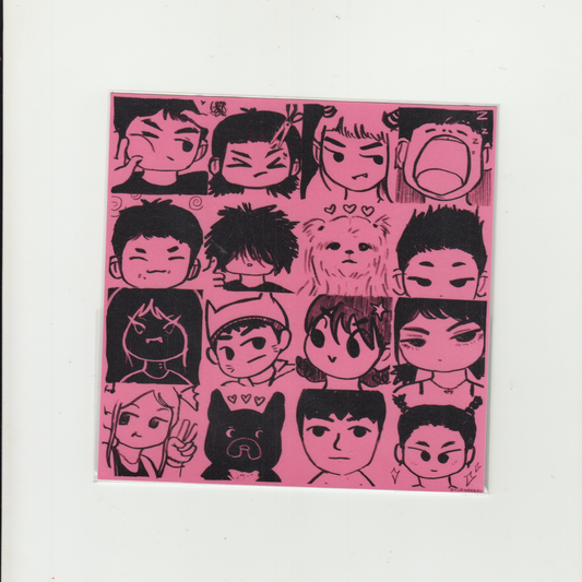 SILLY PINK ICONS PRINT