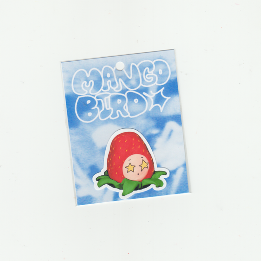 STRAWBERRY STAR EYES STICKER
