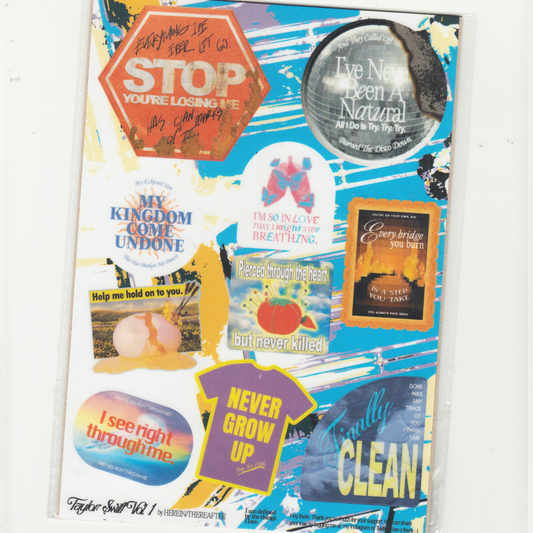 TAYLOR SWIFT STICKER SHEET