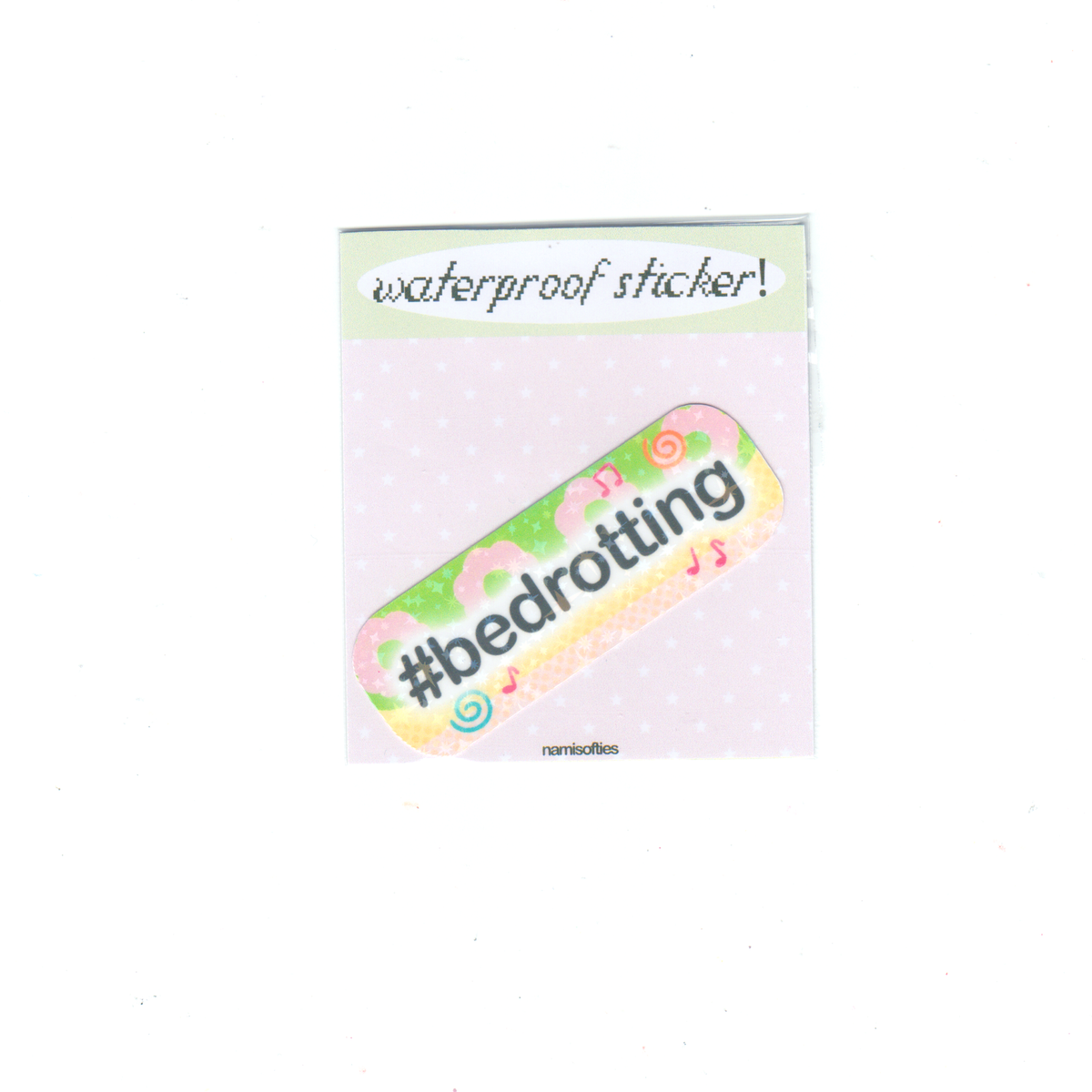 Bedrotting sticker