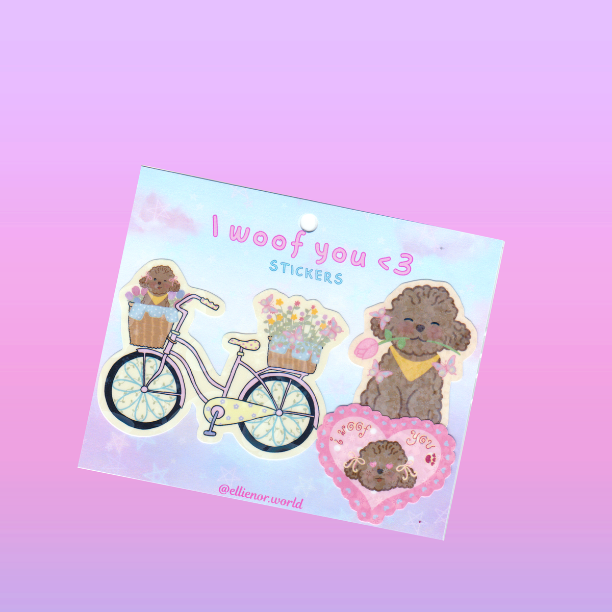 I WOOF U stickers