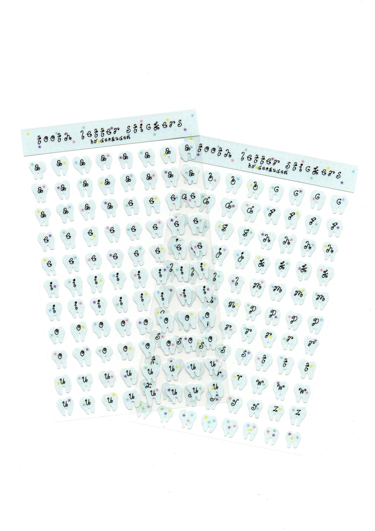 Tooth Letters Sticker set